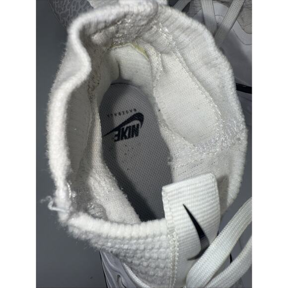 Nike Mens Alpha Huarache NXT Baseball Cleats White Black Grey DJ6517-100 Size 7 - Picture 7 of 10